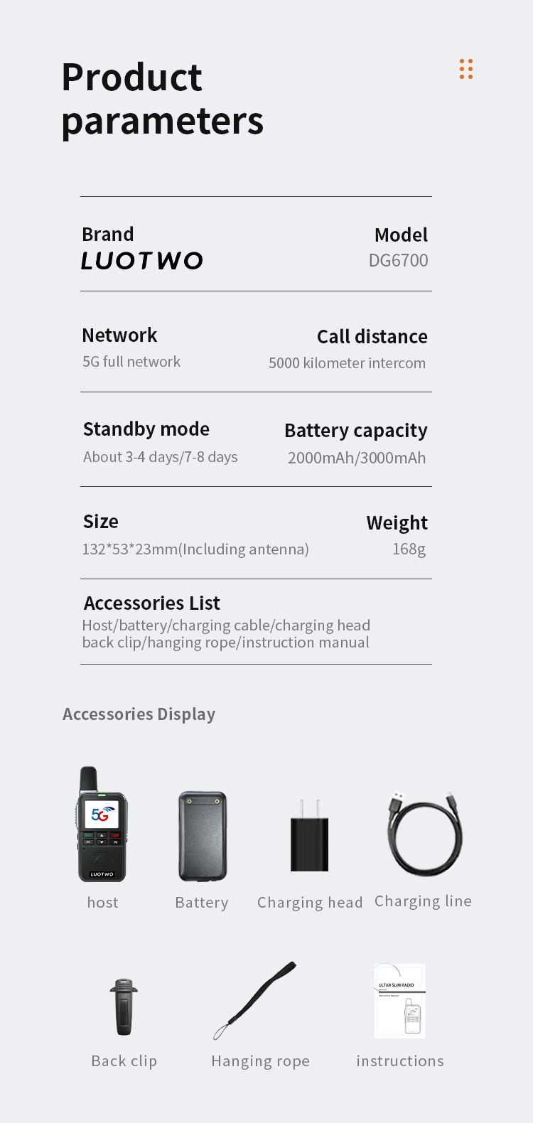 LUOTWO DG6700 LTE 5G Walkie Talkies 