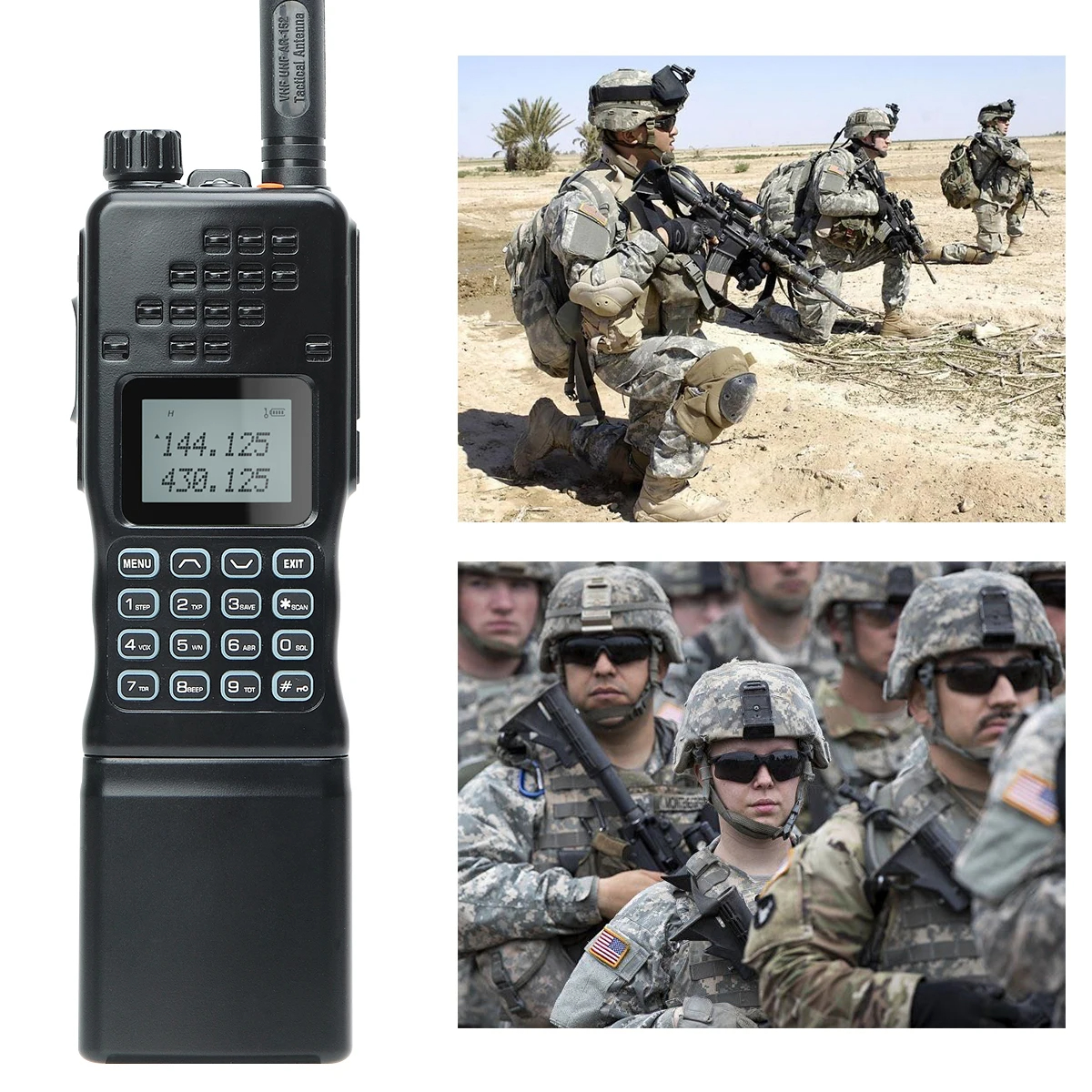 LUOTWO AR-152 15W Powerful CB Two way Radio 12000mAh Battery Tactial Long Range Walkie Talkie