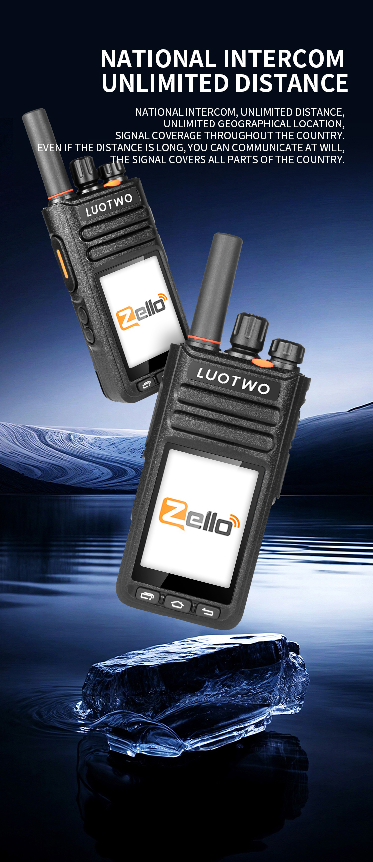 LUOTWO M3 Zello 2G/3G/4G Walkie Talkie