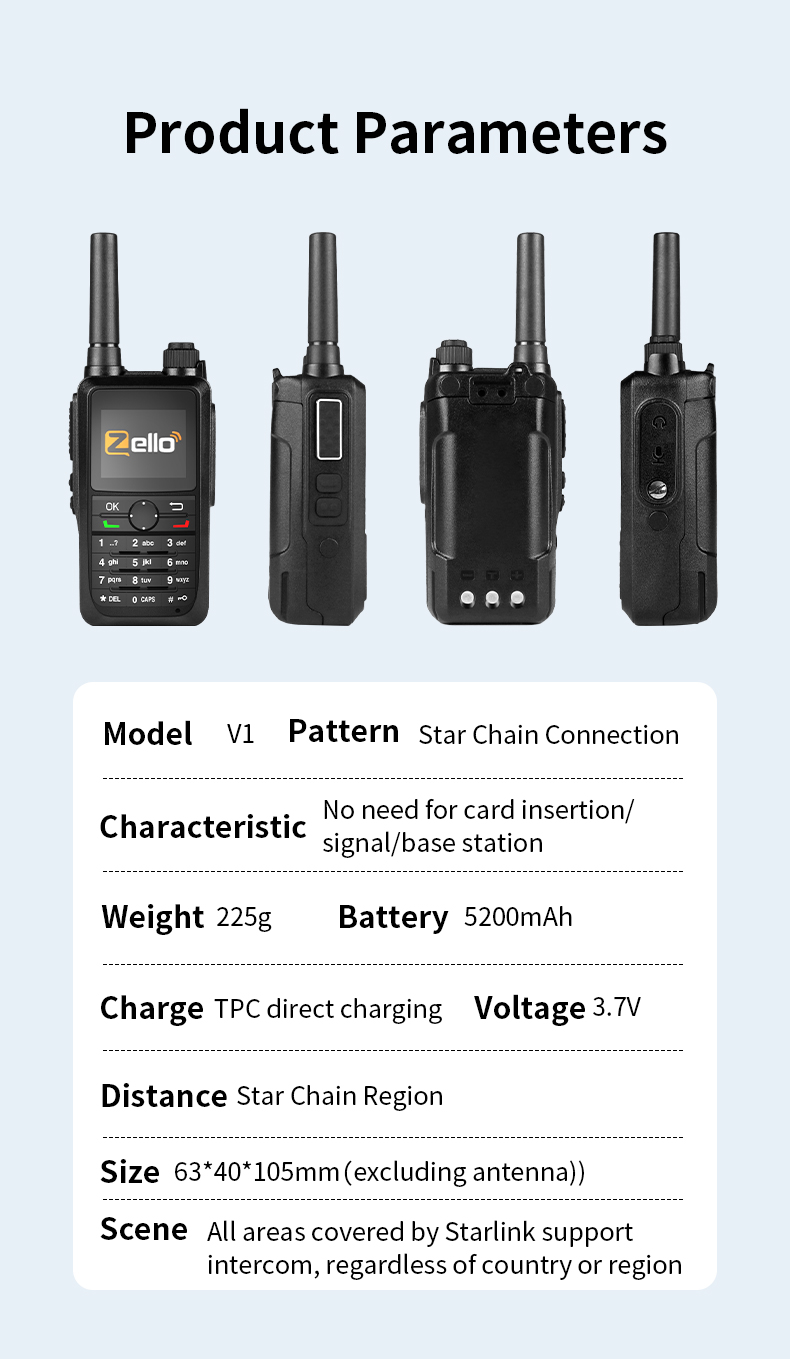 Starlink Walkie Talkie Zello LUOTWO DG6300