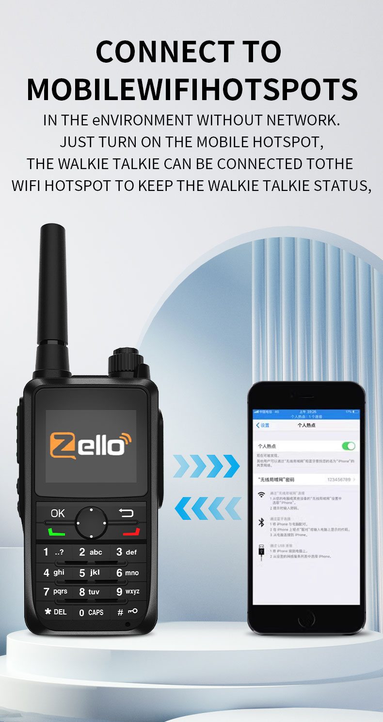 Zello DG6300 National Intercom Walkie Talkie Support WiFi bluetooth Long Range Radio