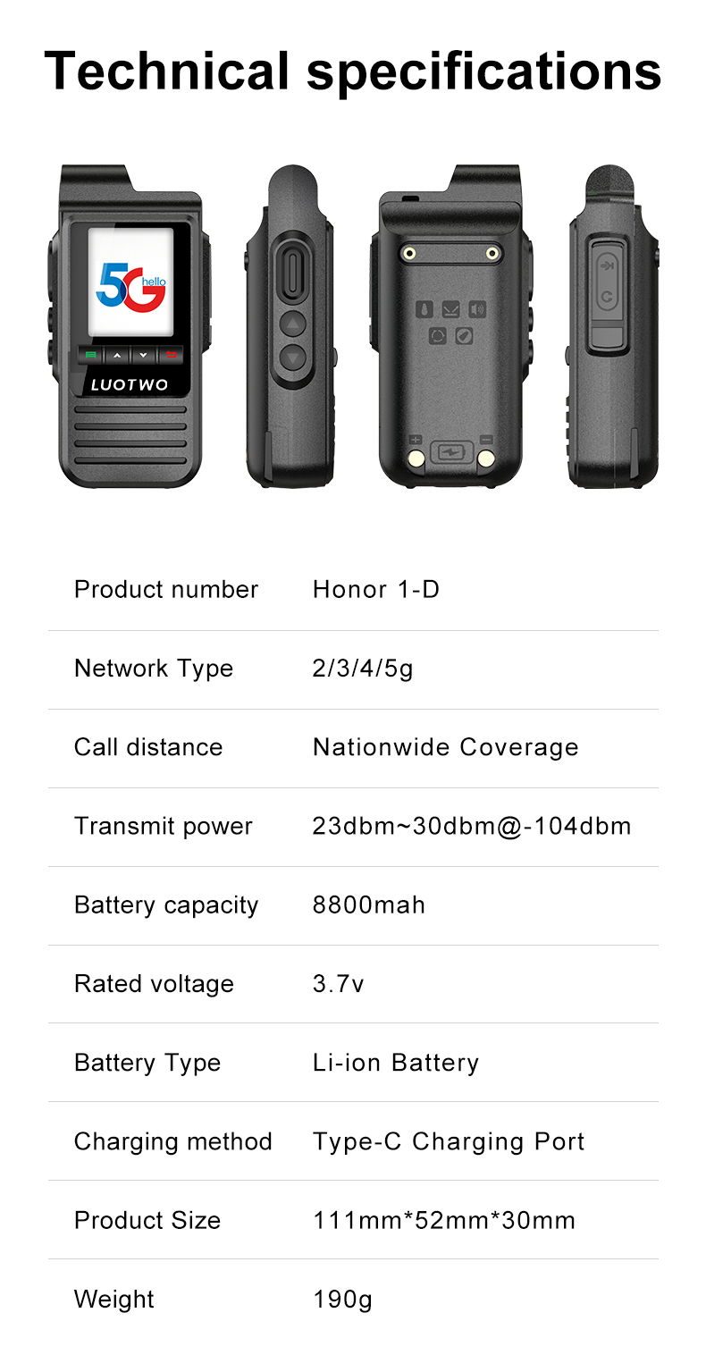 LUOTWO walkie talkie Honor 1-D-8