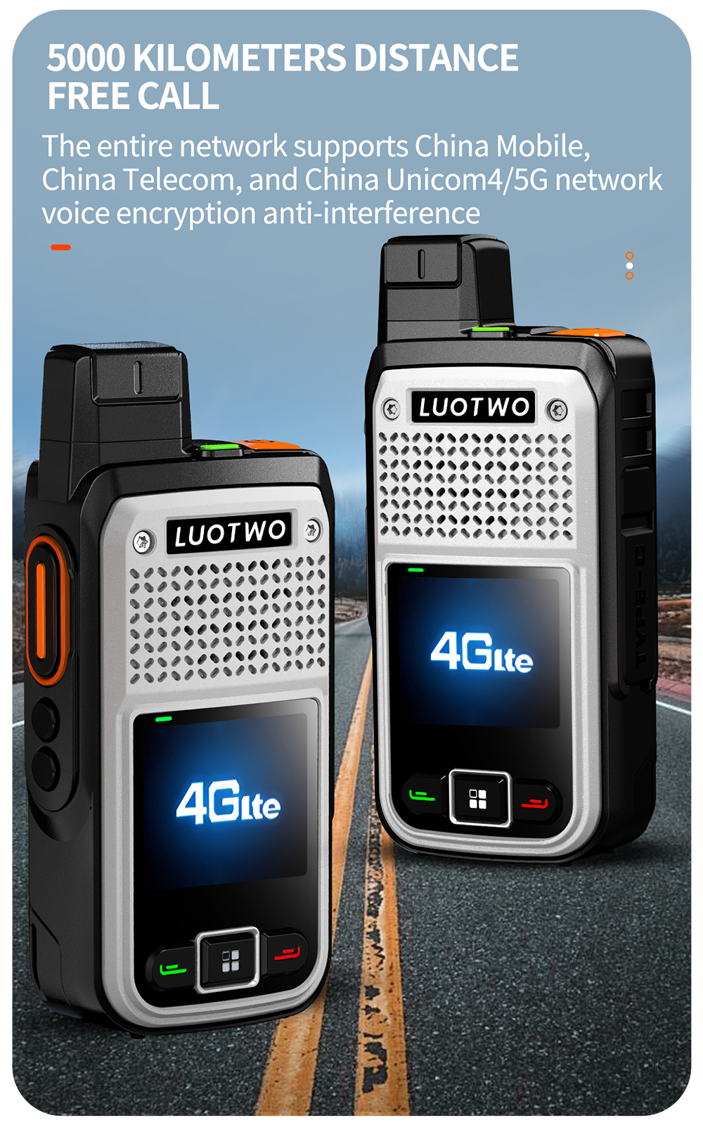 LUOTWO Walkie Talkie W500+