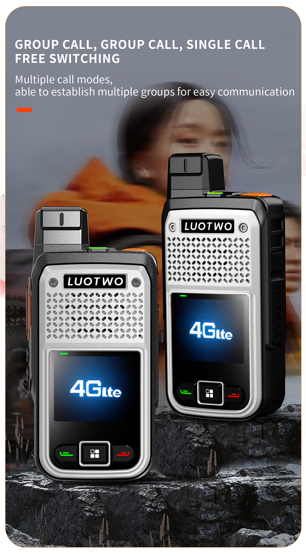 LUOTWO Walkie Talkie W500+